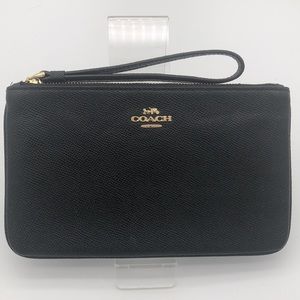 Coach wristlet black leather